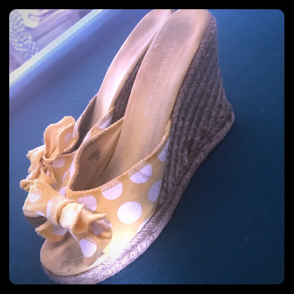 Montego Bay wedges with bow open toe